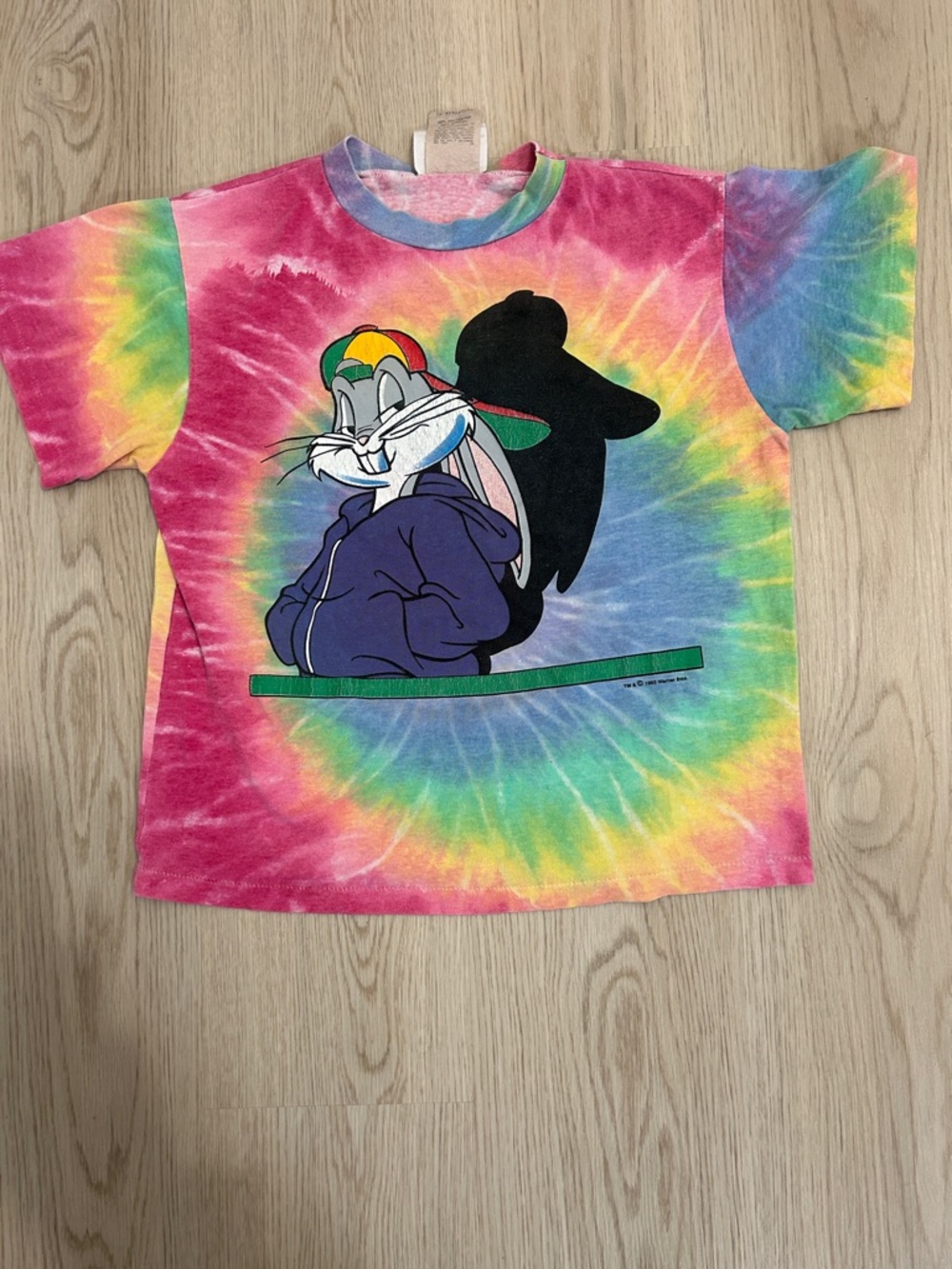 1993 Kids VTG Tie-Dye Looney Tunes Bugs Bunny Graphic Tee - Multicolor